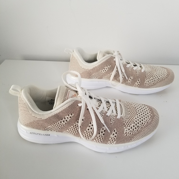 Athletic Propulsion Labs TecLoom Pro White Rose Gold Running Sneakers Size 11 - Picture 4 of 12